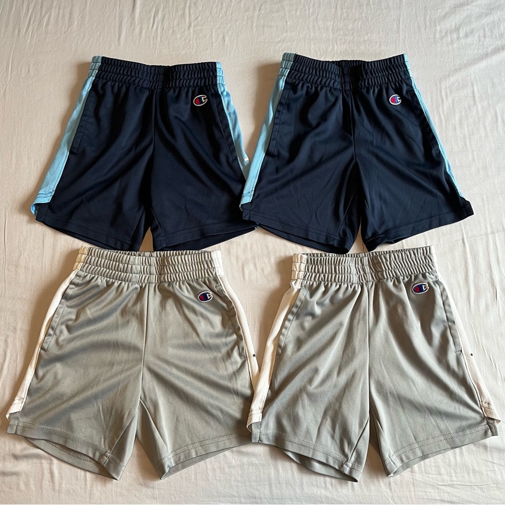 Lot of 4 Boy's Basketball Athletic Shorts
Champion SIZE 4 set blue & grey / gray